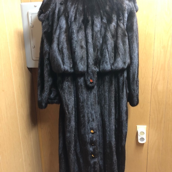Mink fur trench coat men size X-large - Picture 4 of 7